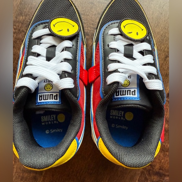 Puma limited 50 edition Smiley world child shoes size 12C Unisex - Picture 6 of 13